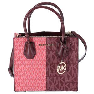 MICHAEL KORS Mercer Medium Messenger Bag MK Signature NWT